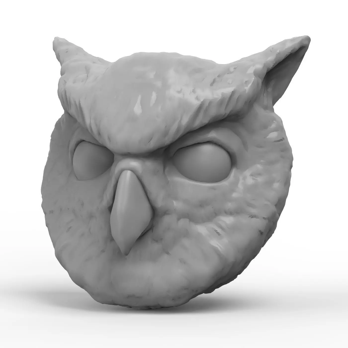 Owl Head 3D Printable Model 3D print model_0