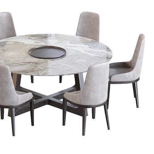 Cleo Chair and Dining table 3D model 7
