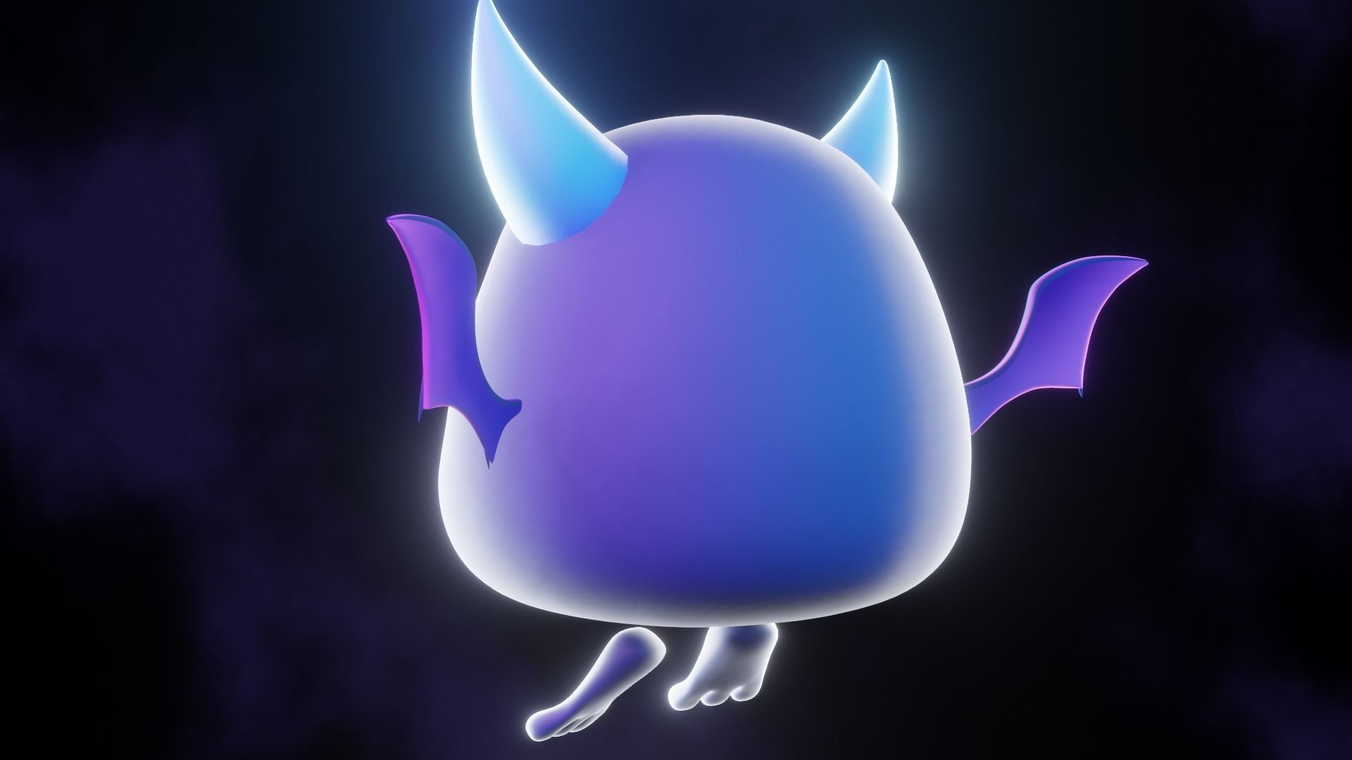 Cartoon Bat - Fully Rigged Low-poly 3D model_16