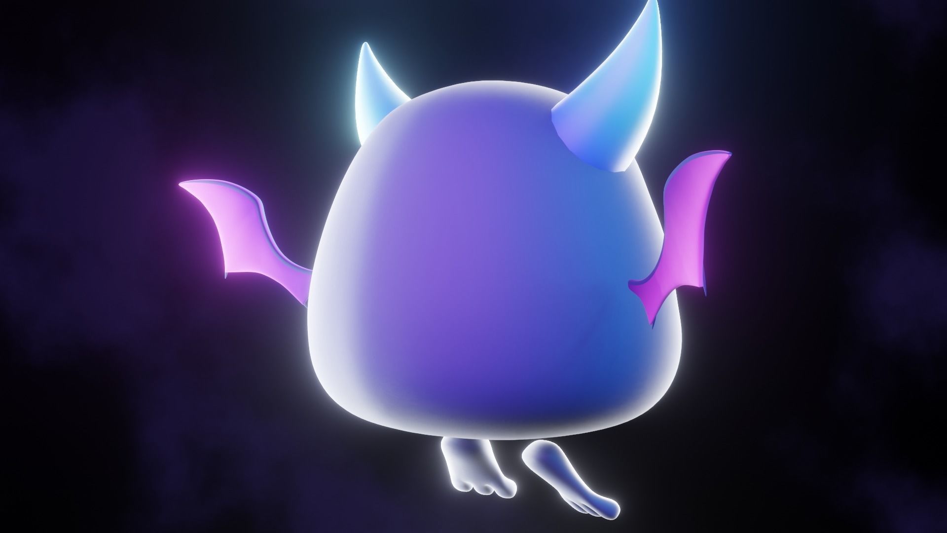 Cartoon Bat - Fully Rigged Low-poly 3D model_17