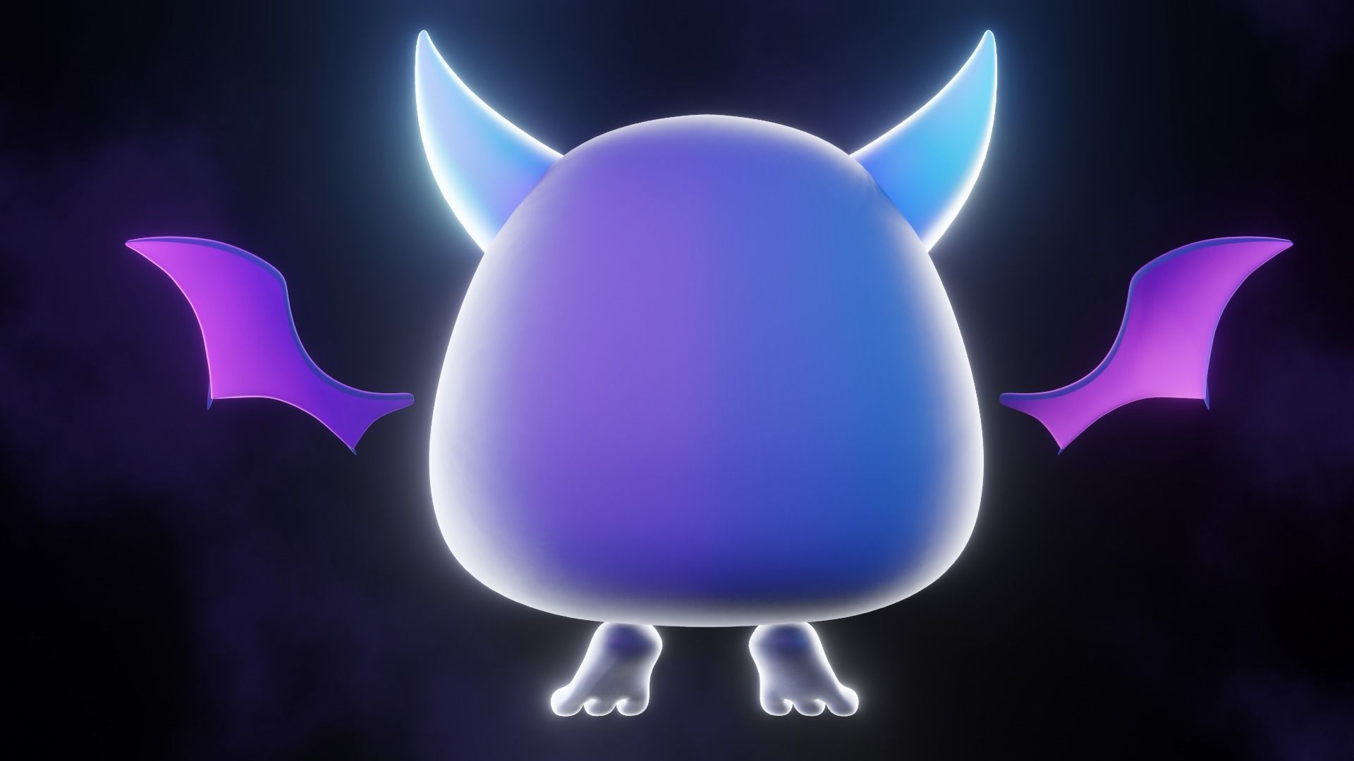 Cartoon Bat - Fully Rigged Low-poly 3D model_12