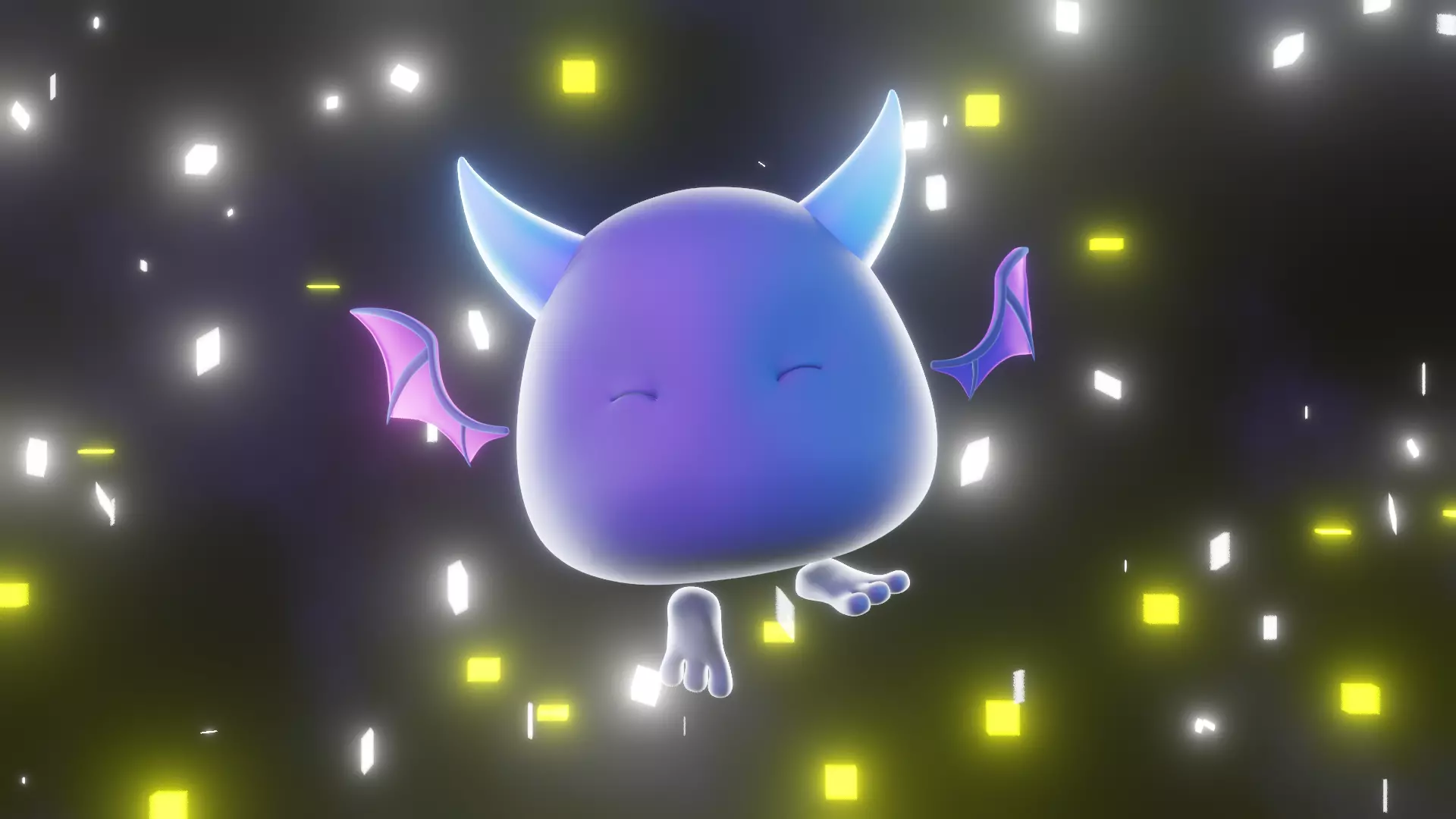 Cartoon Bat - Fully Rigged Low-poly 3D model_0