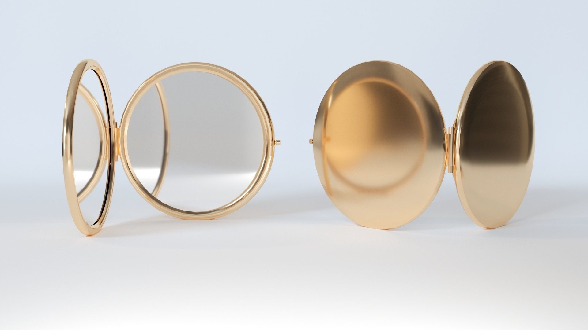 Golden Mirror Pocket Model 3D model_3