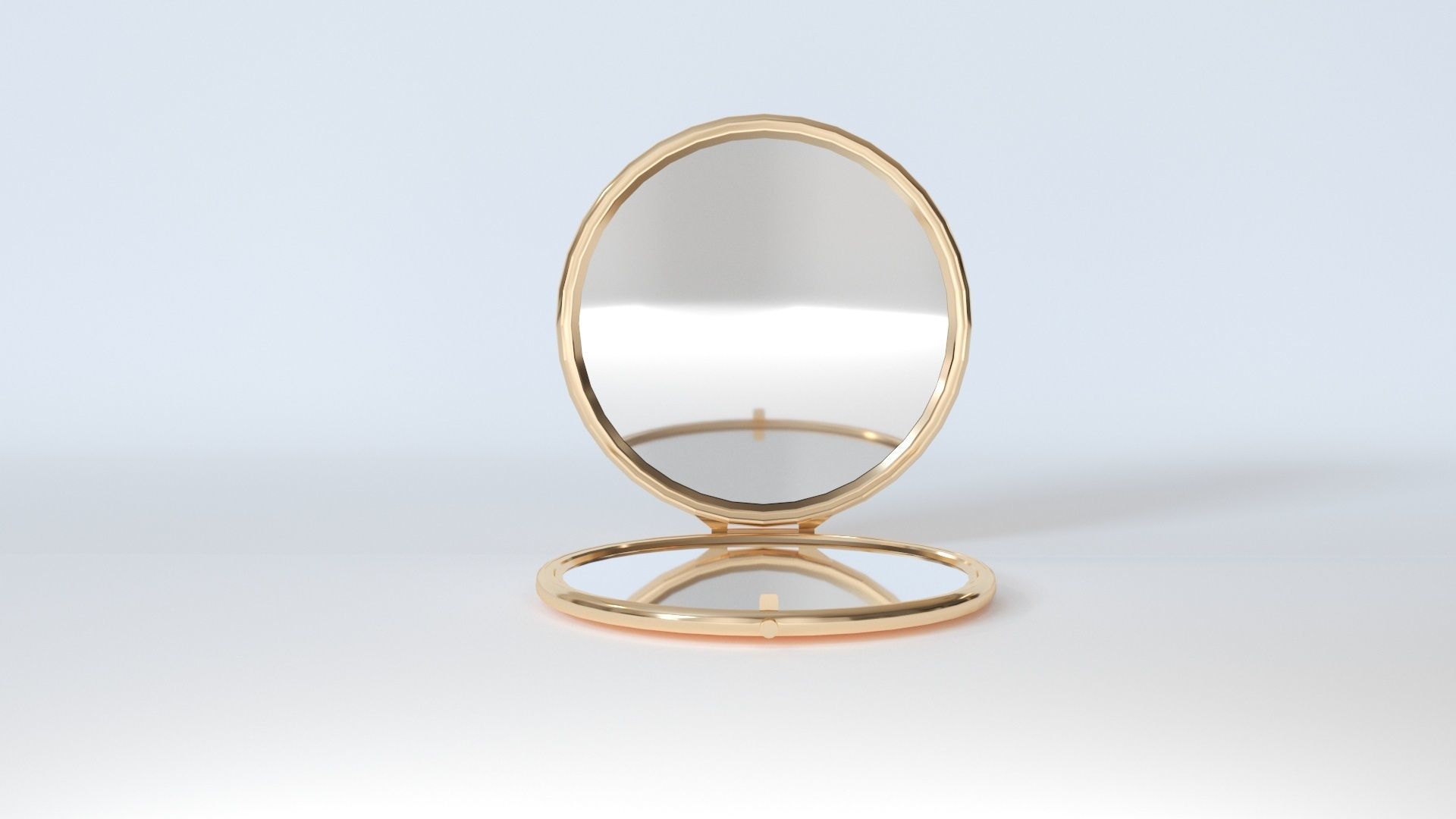 Golden Mirror Pocket Model 3D model_2