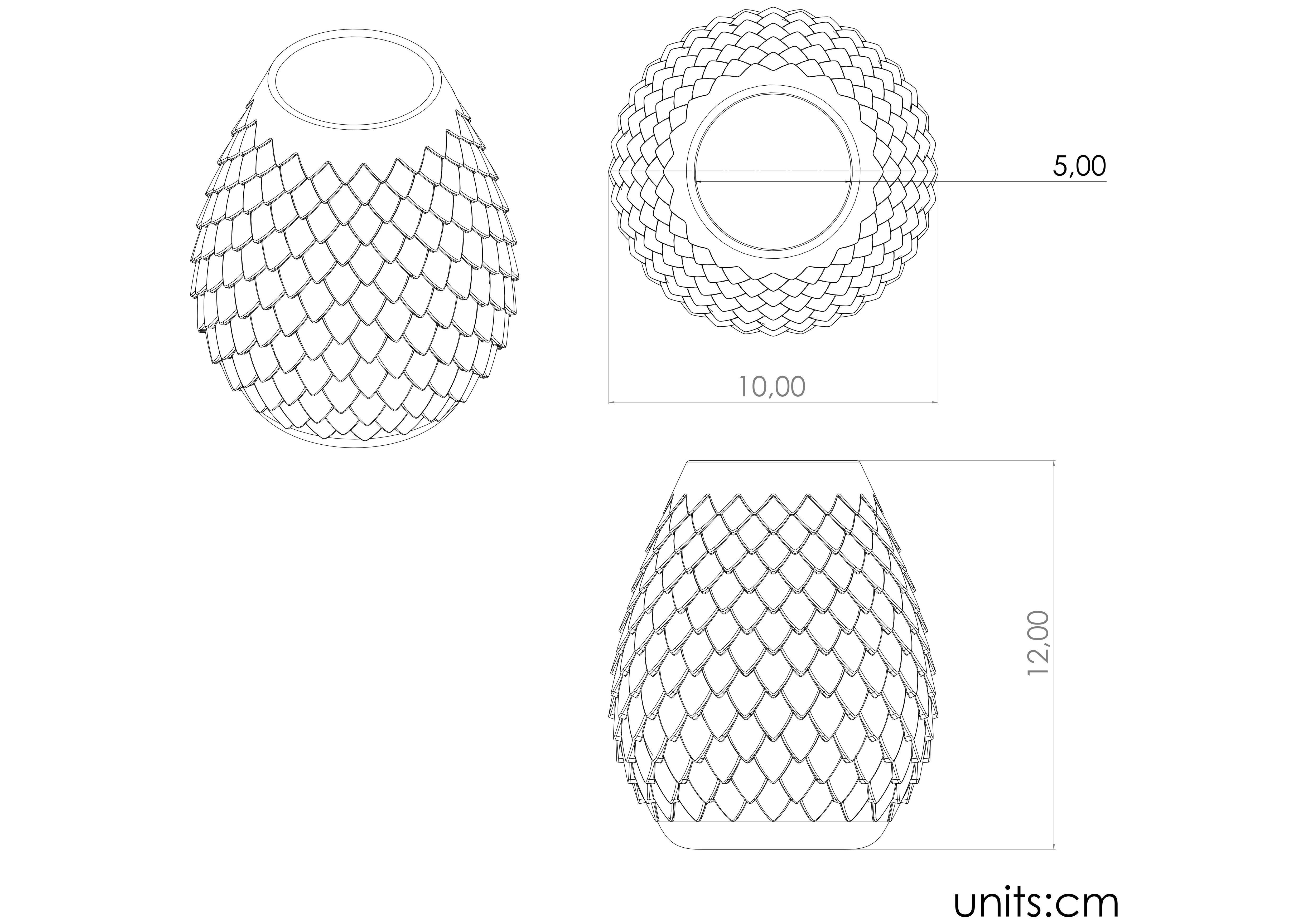 f bottle vase 3D print model_6