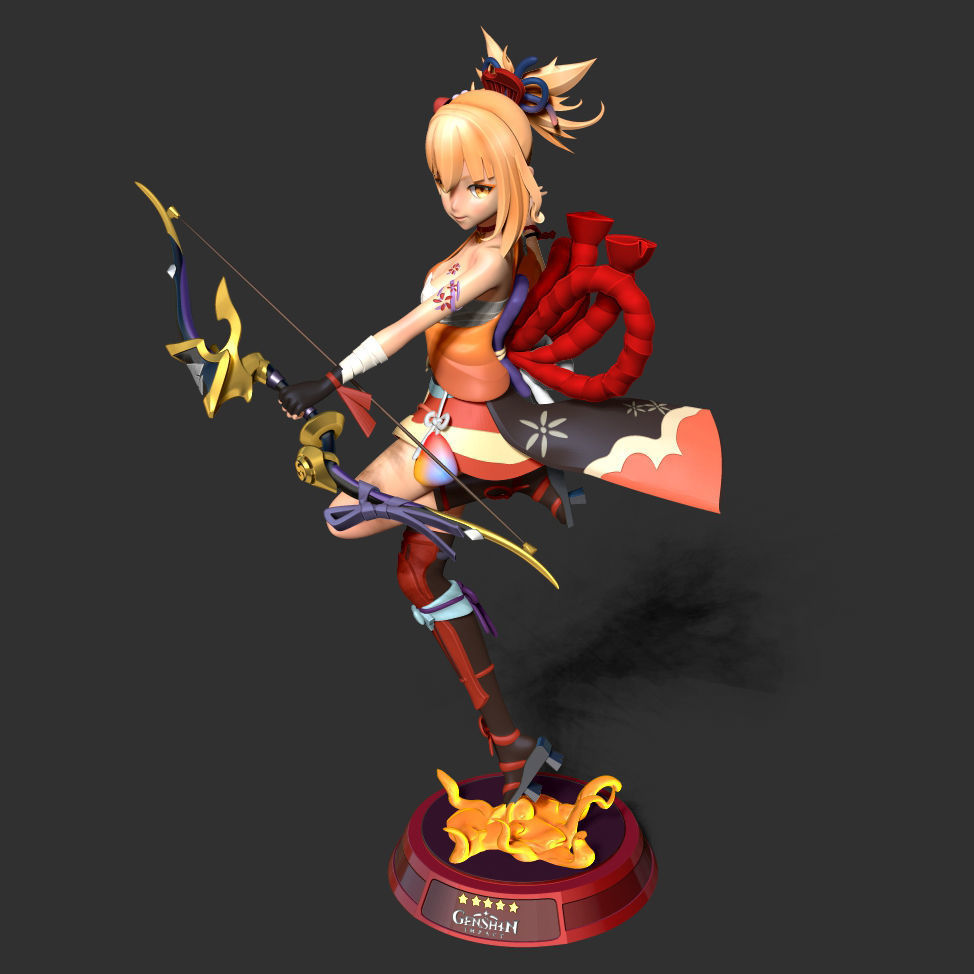 Yoimiya - Genshin Impact Fanart 3D print model_19