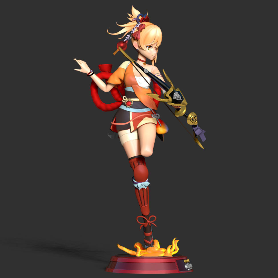 Yoimiya - Genshin Impact Fanart 3D print model_17