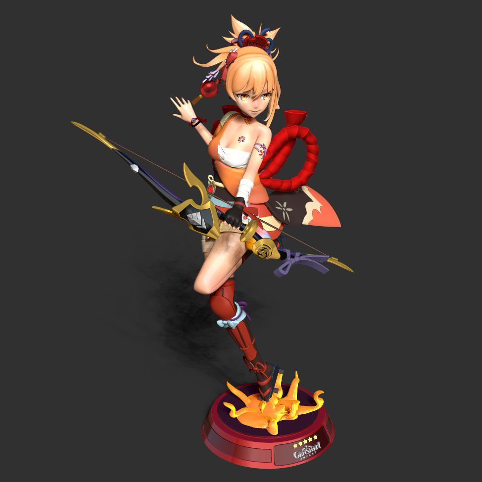 Yoimiya - Genshin Impact Fanart 3D print model_21