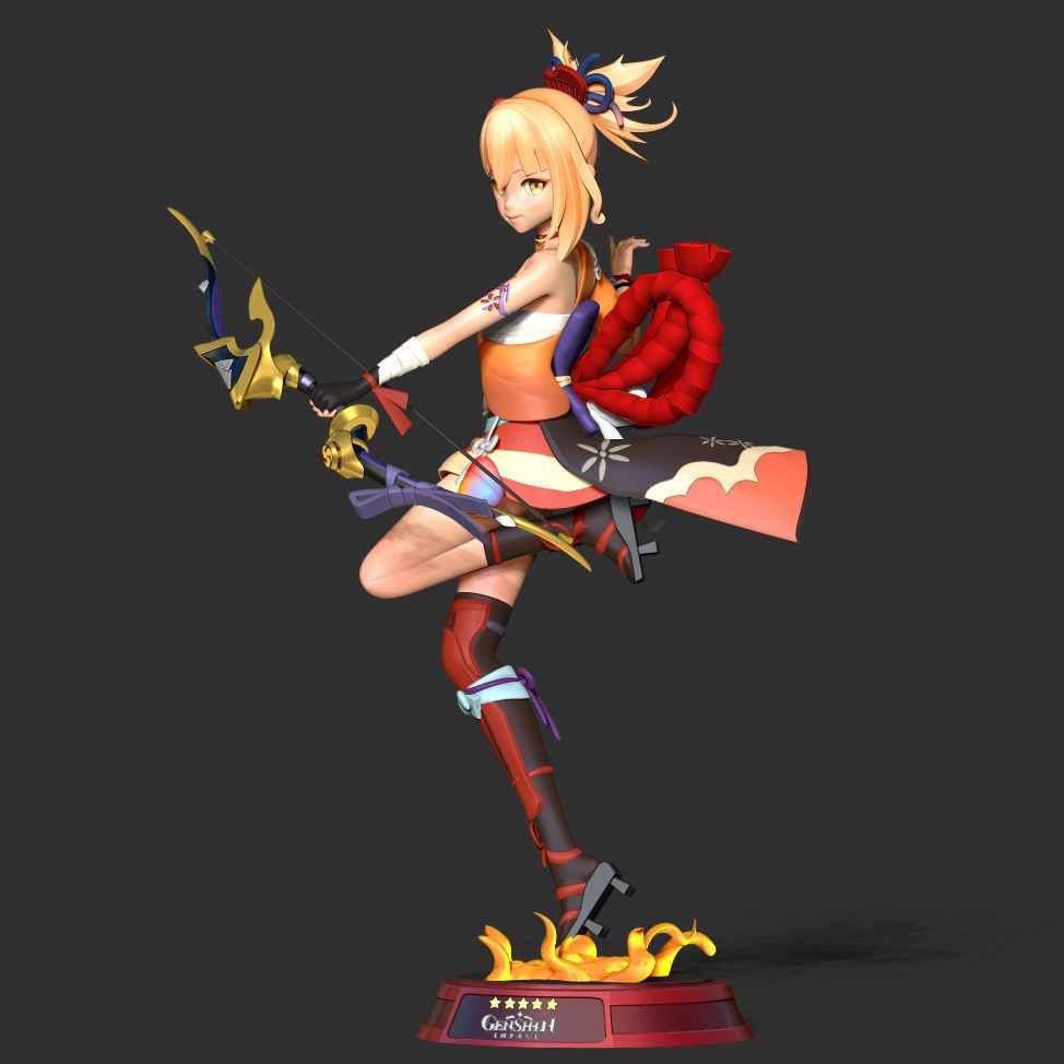 Yoimiya - Genshin Impact Fanart 3D print model_14