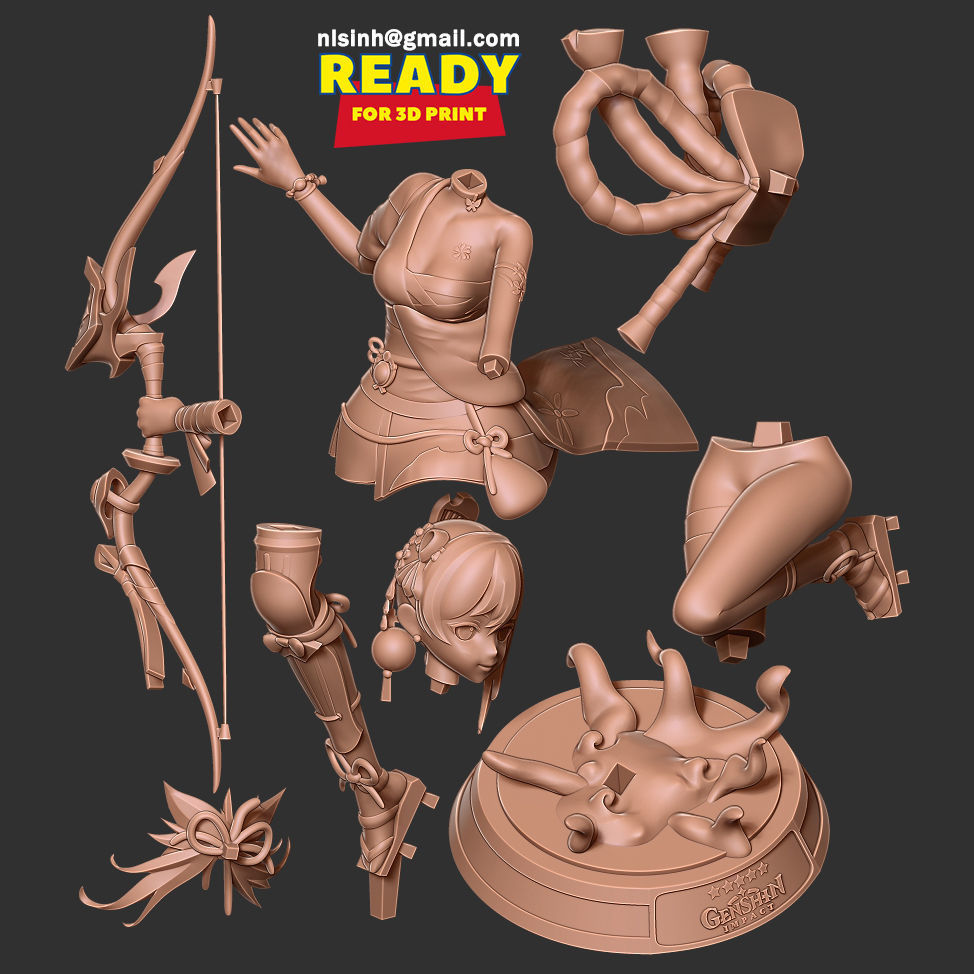 Yoimiya - Genshin Impact Fanart 3D print model_16