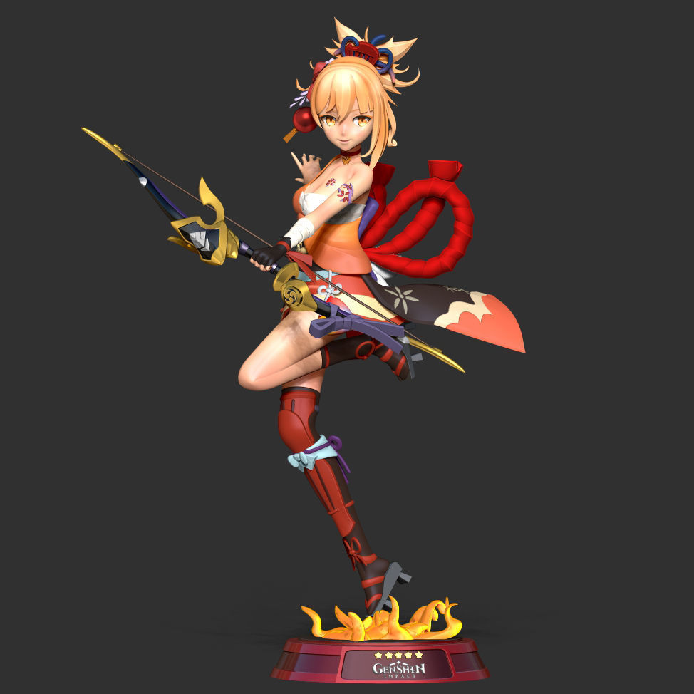 Yoimiya - Genshin Impact Fanart 3D print model_8
