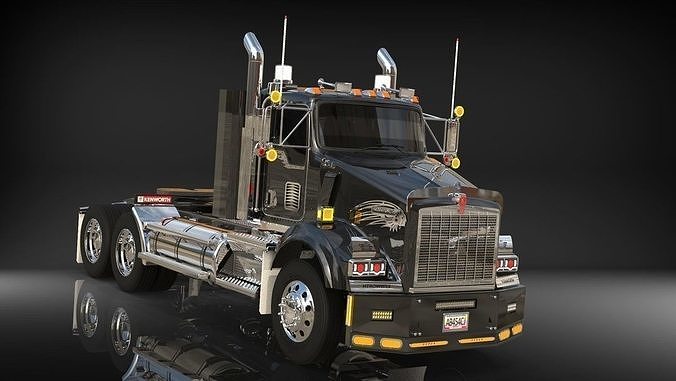 kenworth t800 2008  Low-poly 3D model