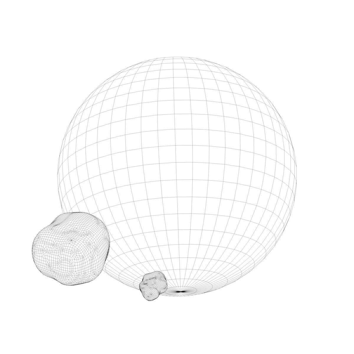 Dwarf Planet with Asteroids - Alien Planet 8k  Low-poly 3D model_13