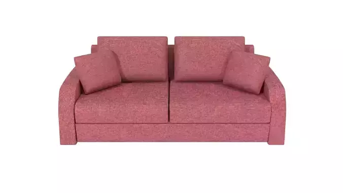 Red fabric couch