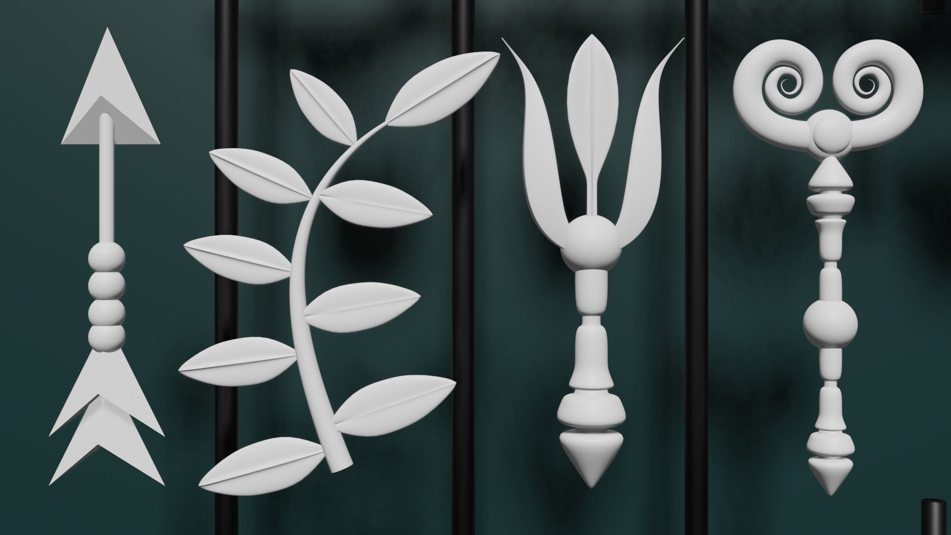 200 ARCHITECTURAL kit bash 3D model decoration ornaments 3D model_15