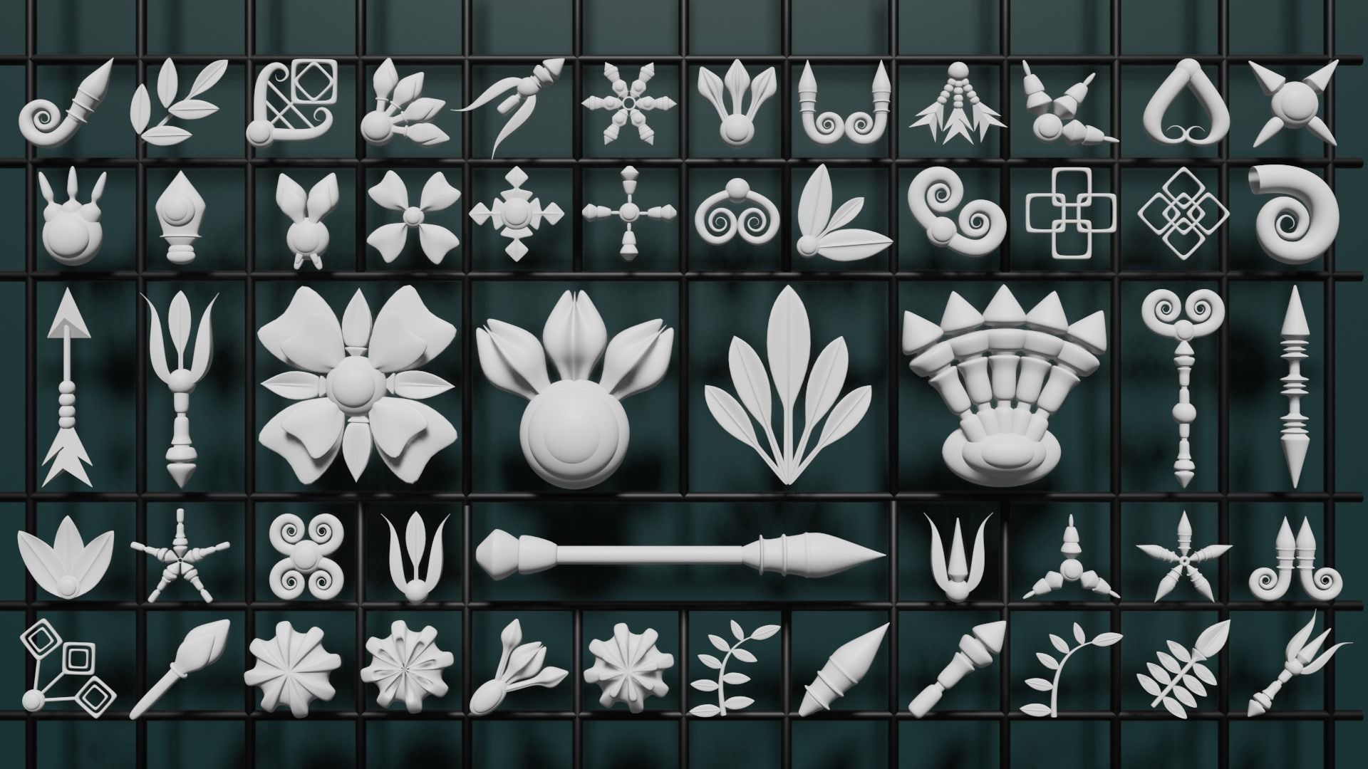 200 ARCHITECTURAL kit bash 3D model decoration ornaments 3D model_8