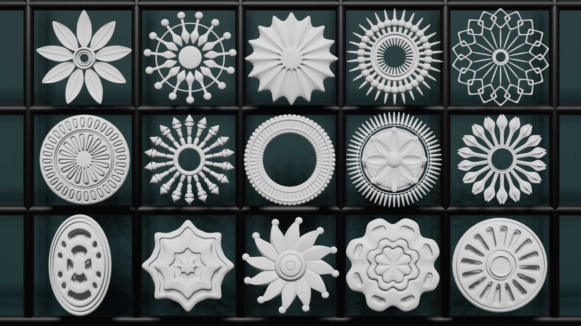 200 ARCHITECTURAL kit bash 3D model decoration ornaments 3D model_3