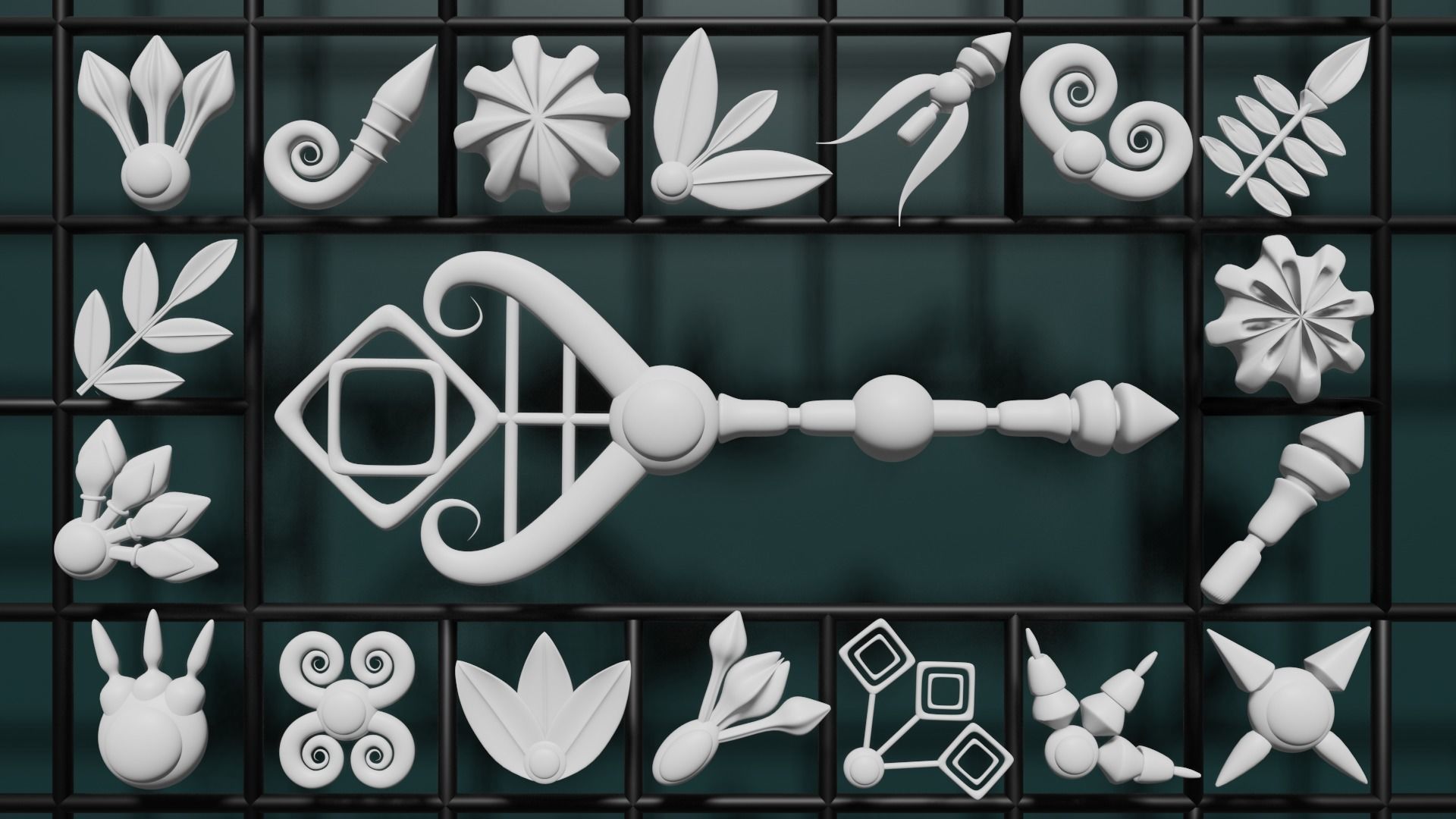 200 ARCHITECTURAL kit bash 3D model decoration ornaments 3D model_9