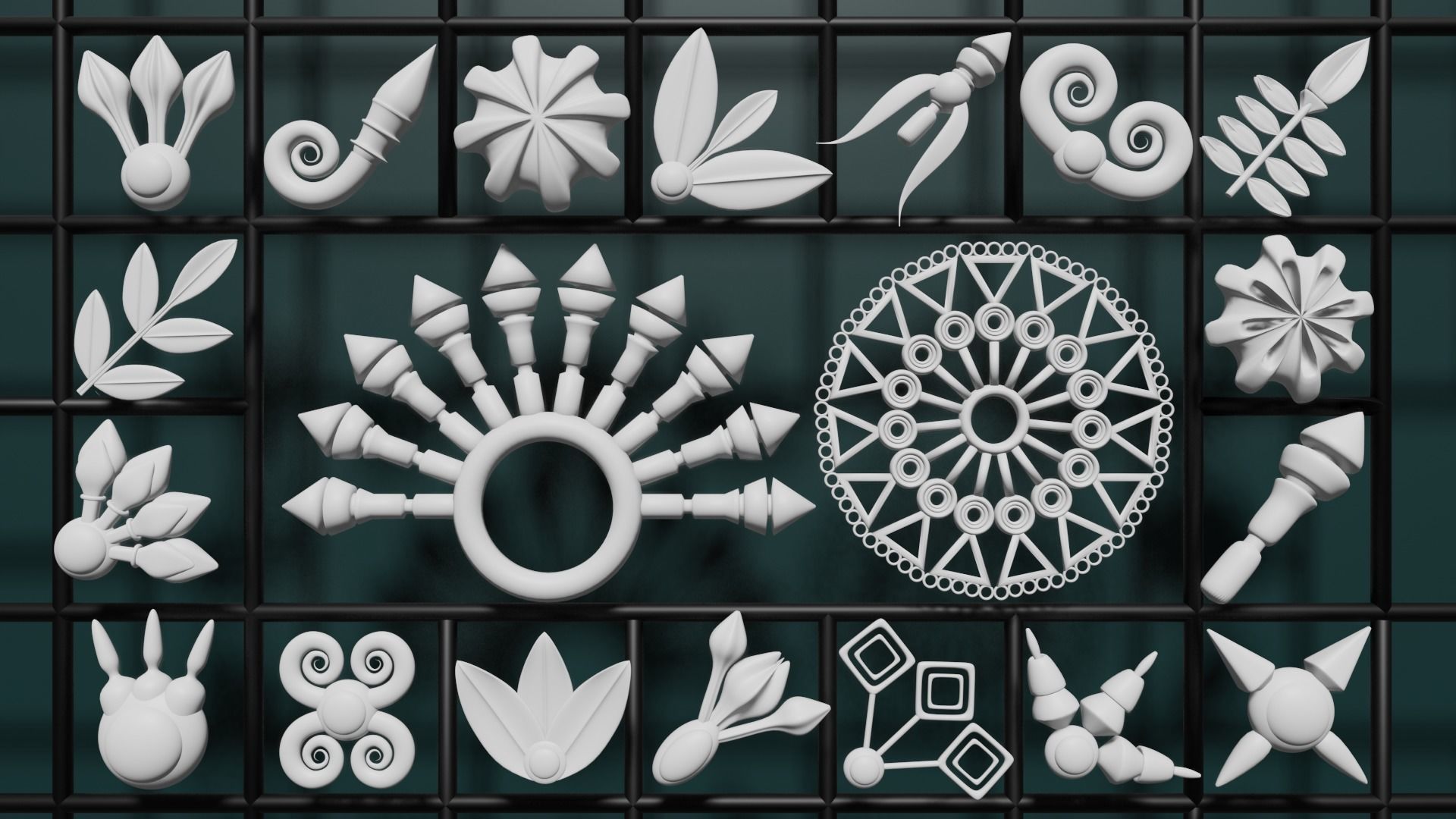 200 ARCHITECTURAL kit bash 3D model decoration ornaments 3D model_2