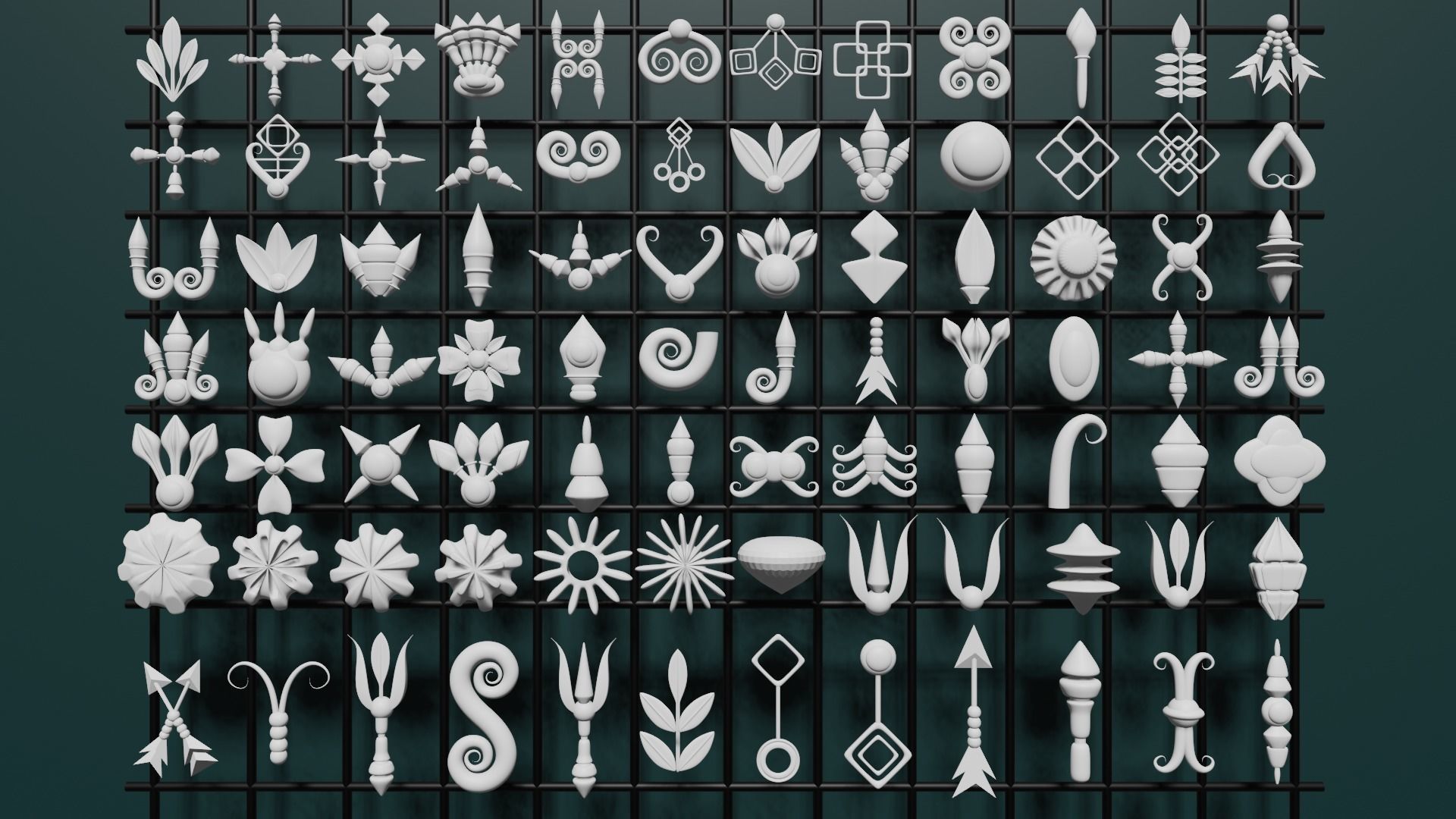 200 ARCHITECTURAL kit bash 3D model decoration ornaments 3D model_1