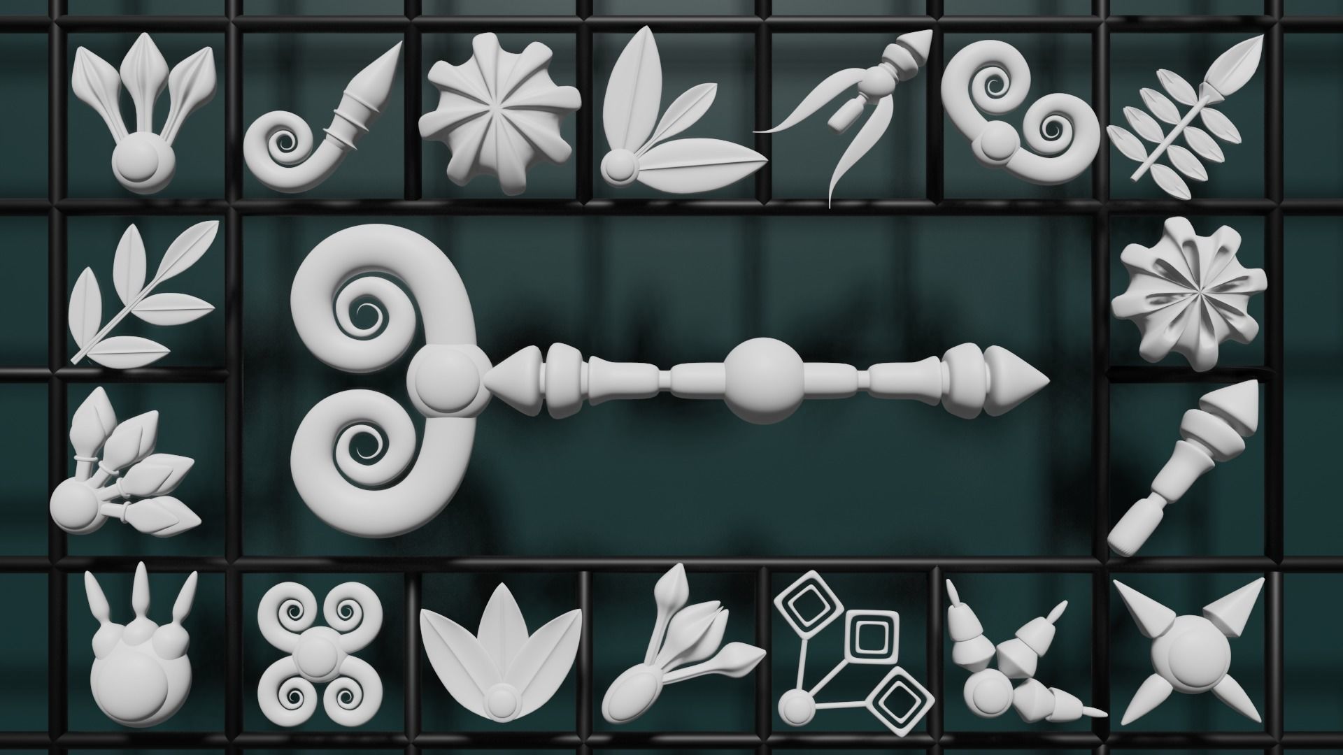 200 ARCHITECTURAL kit bash 3D model decoration ornaments 3D model_12