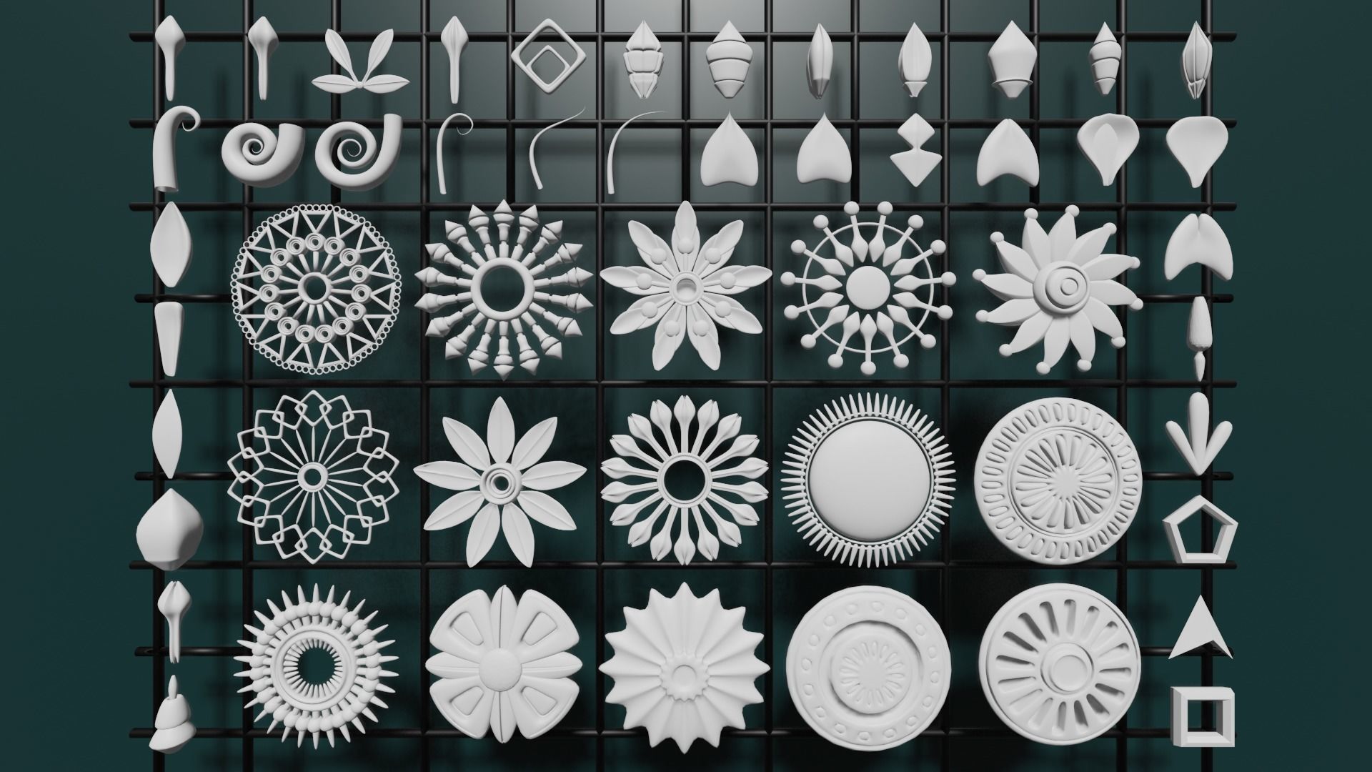 200 ARCHITECTURAL kit bash 3D model decoration ornaments 3D model_5