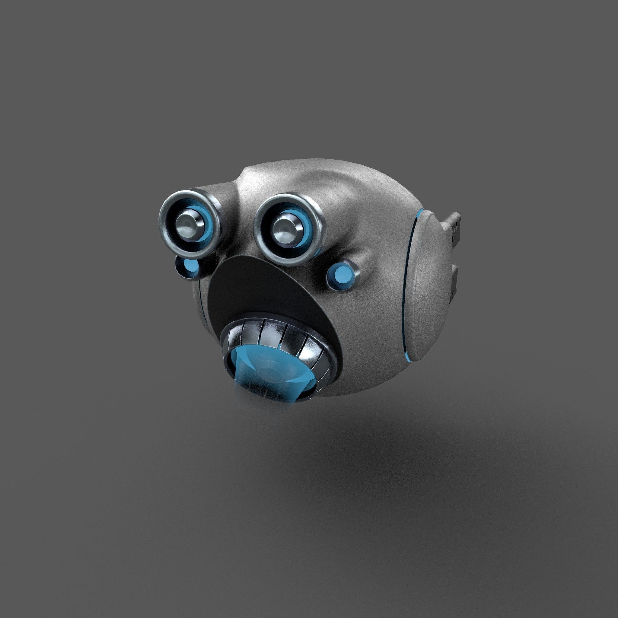 Sci-Fi Drone Game Ready Low-poly 3D model_4