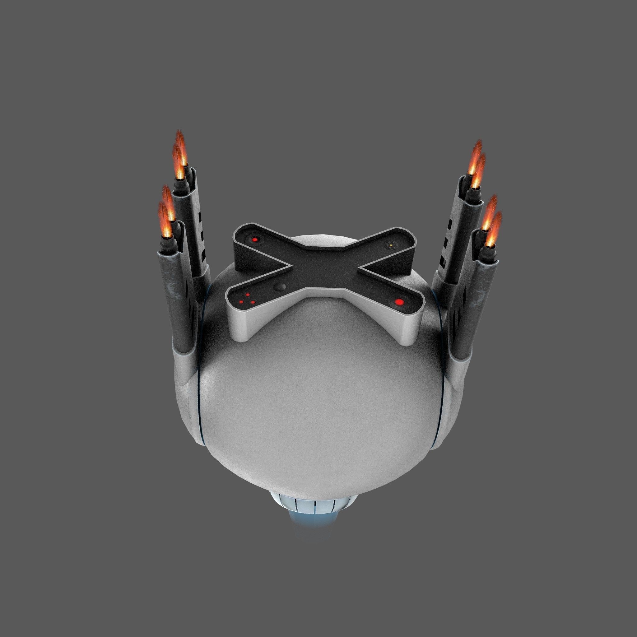 Sci-Fi Drone Game Ready Low-poly 3D model_6