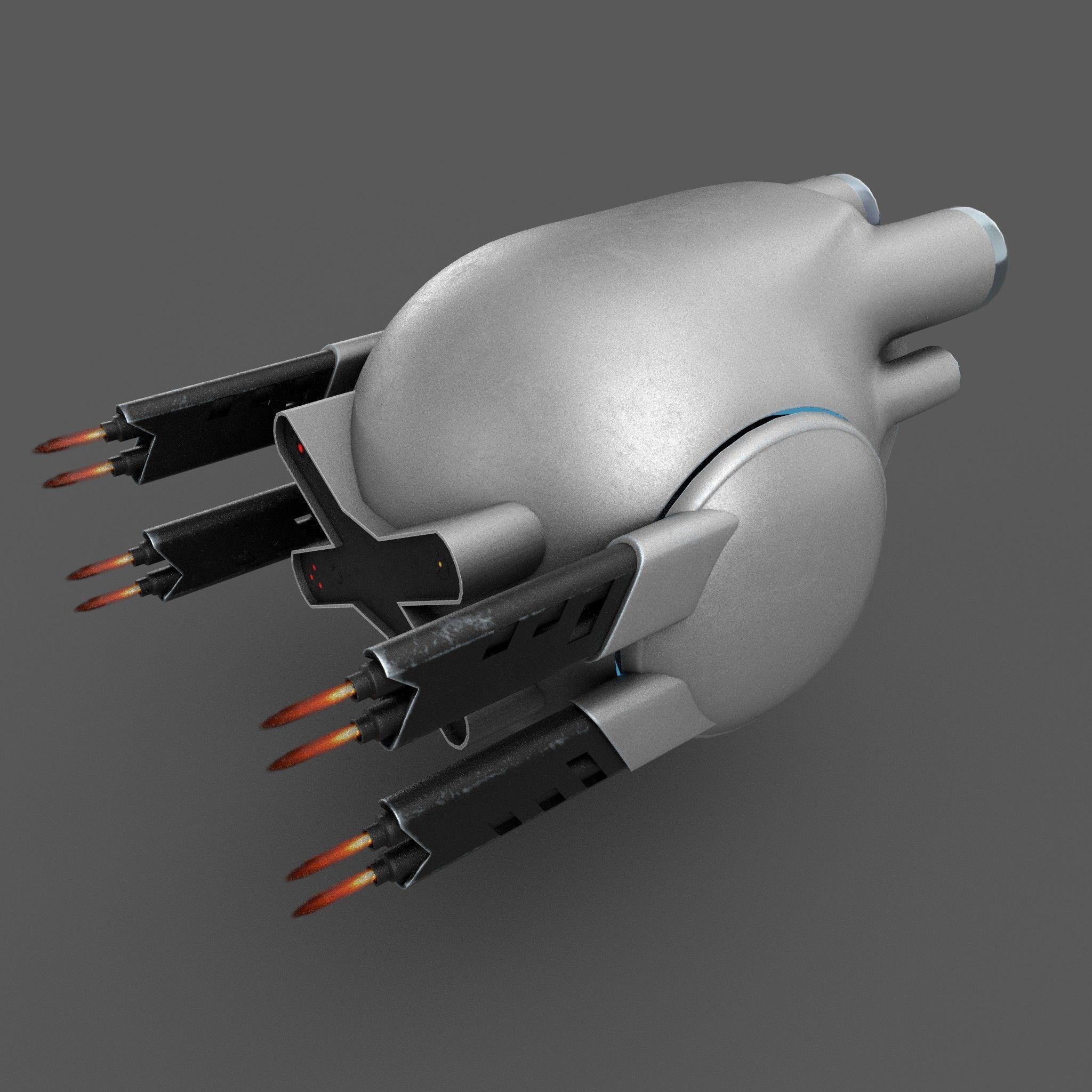 Sci-Fi Drone Game Ready Low-poly 3D model_1
