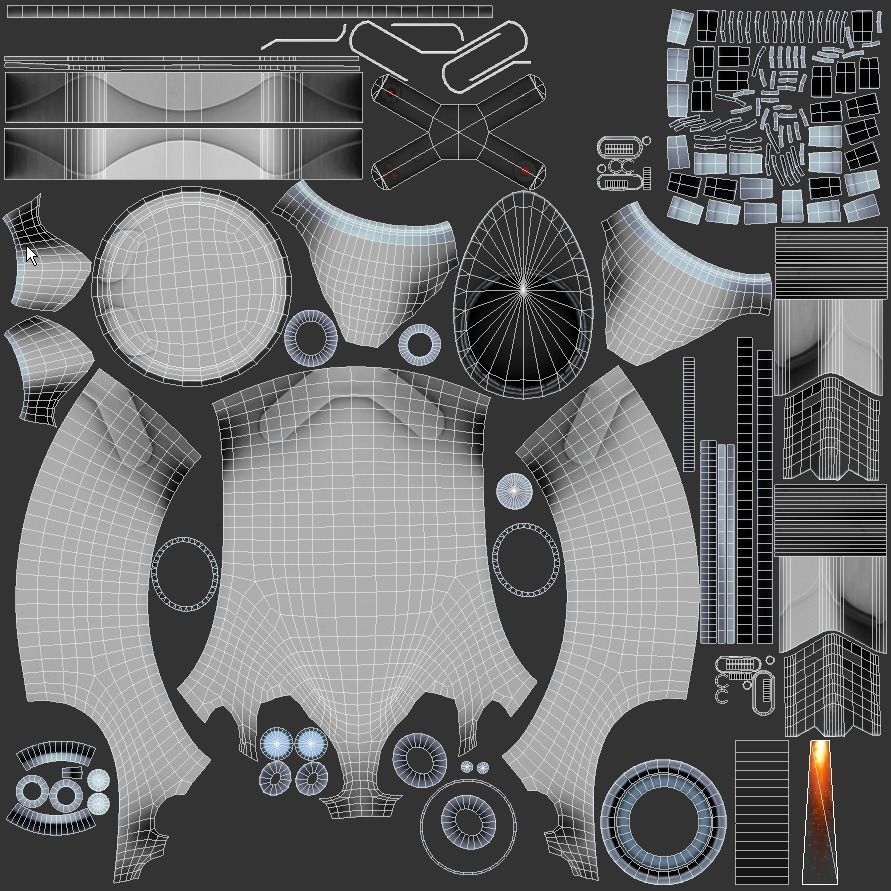 Sci-Fi Drone Game Ready Low-poly 3D model_10