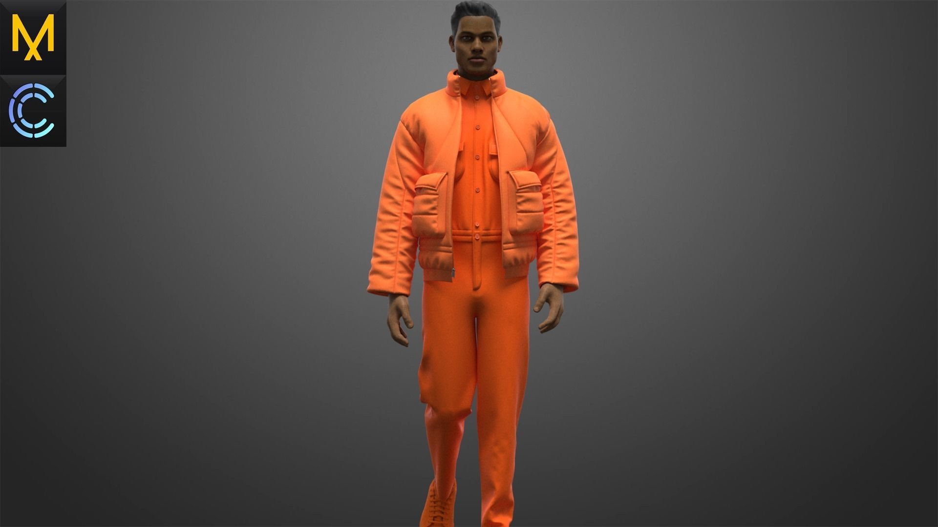 Outfit Male OBJ mtl FBX ZPRJ 3D model_3