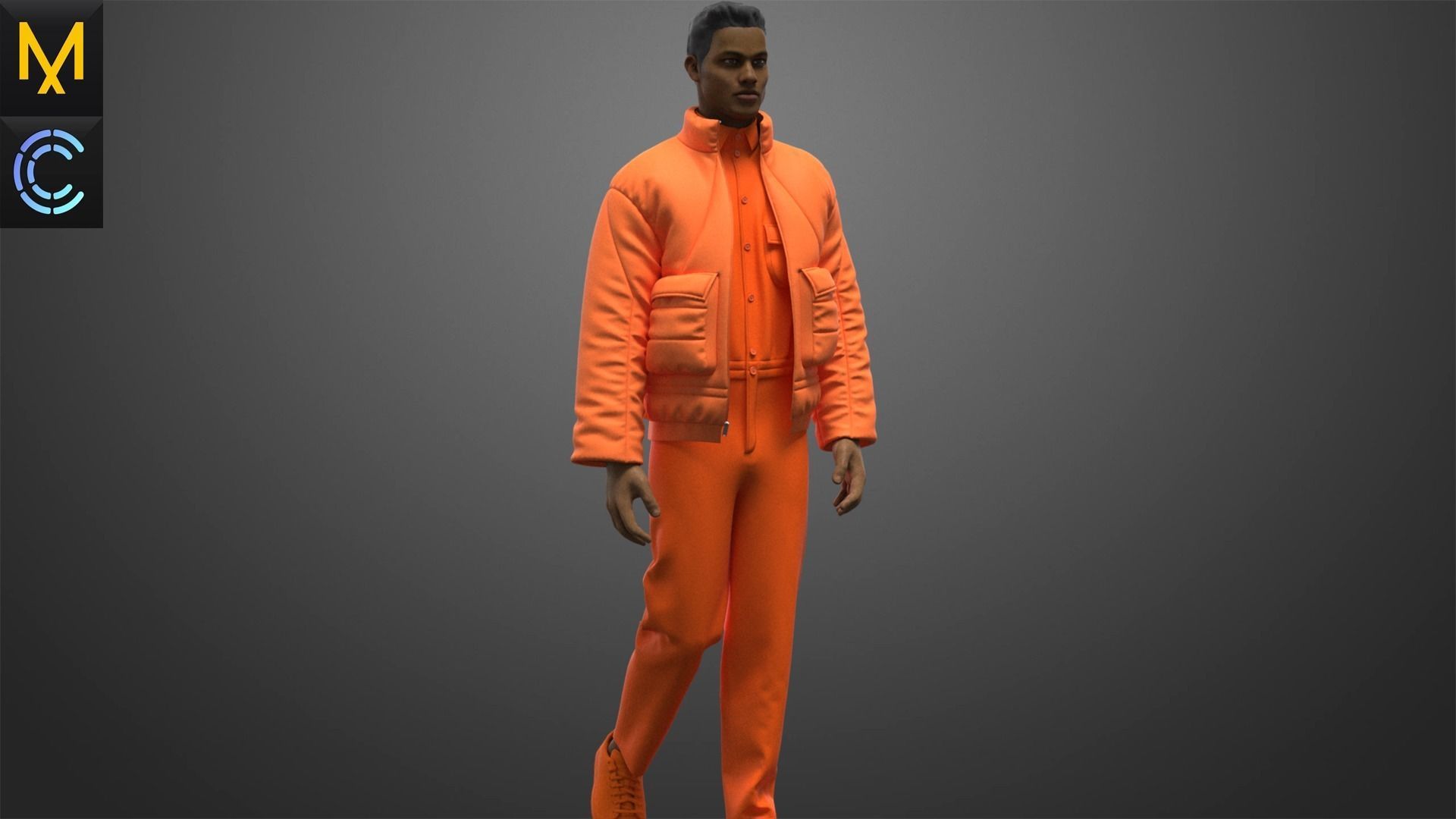 Outfit Male OBJ mtl FBX ZPRJ 3D model_2