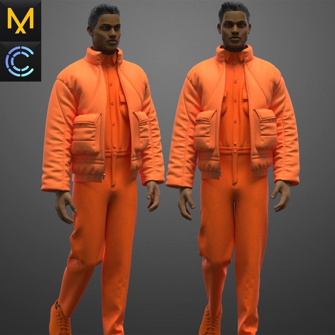 Outfit Male OBJ mtl FBX ZPRJ 3D model_1