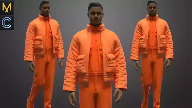 Outfit Male OBJ mtl FBX ZPRJ