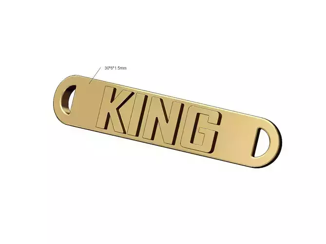 King rounded plate tag