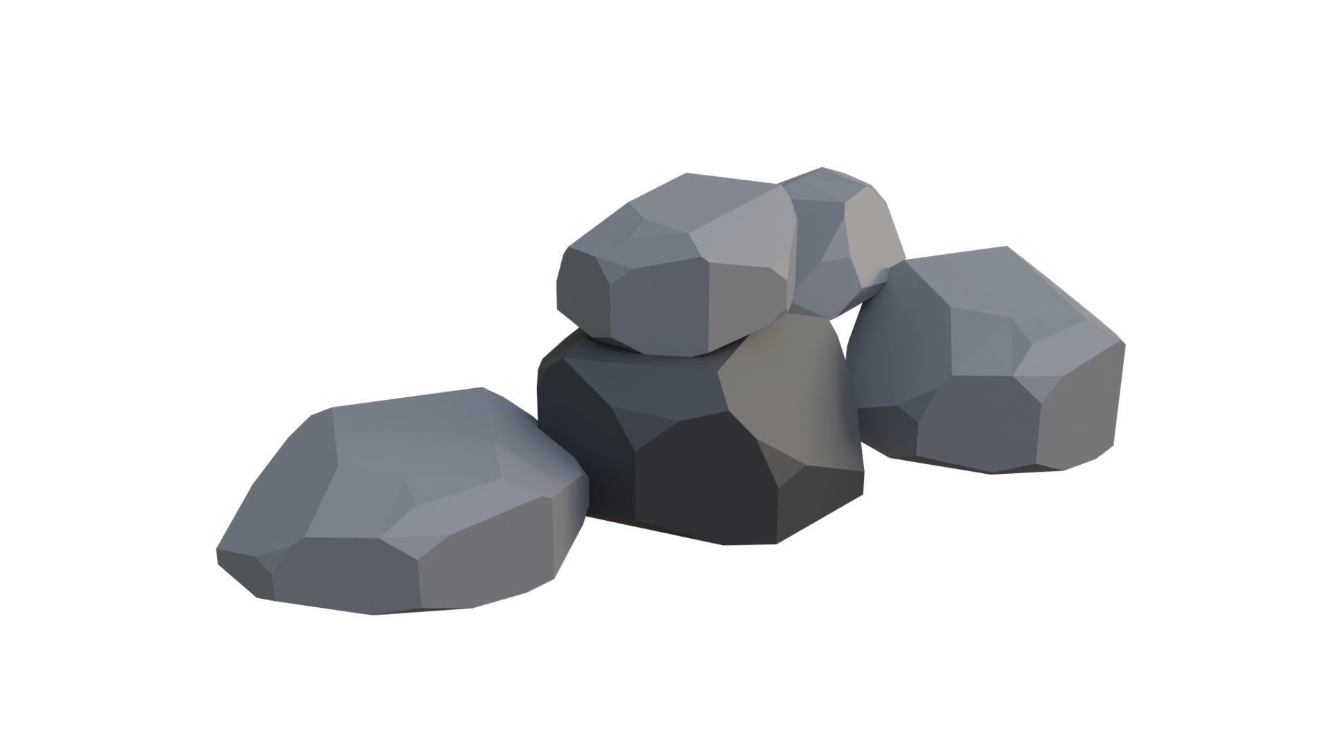 Low Poly Stone and Rock Mega pack Low-poly 3D model_12