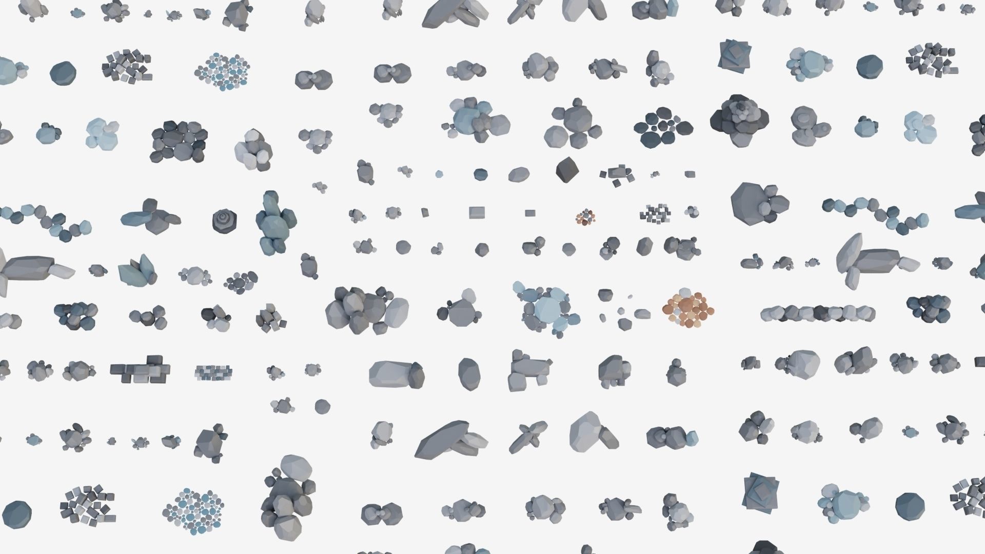 Low Poly Stone and Rock Mega pack Low-poly 3D model_17