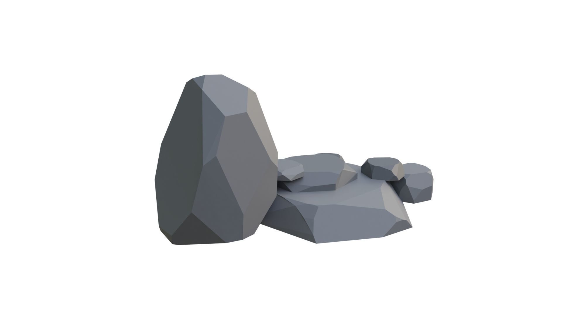 Low Poly Stone and Rock Mega pack Low-poly 3D model_14