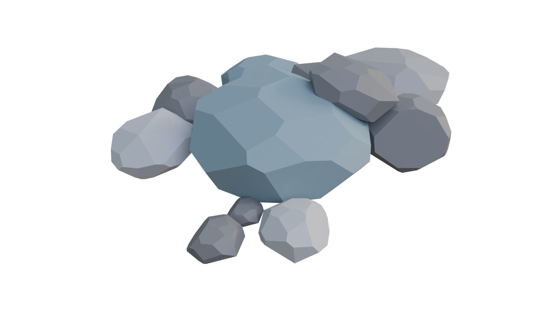 Low Poly Stone and Rock Mega pack Low-poly 3D model_5