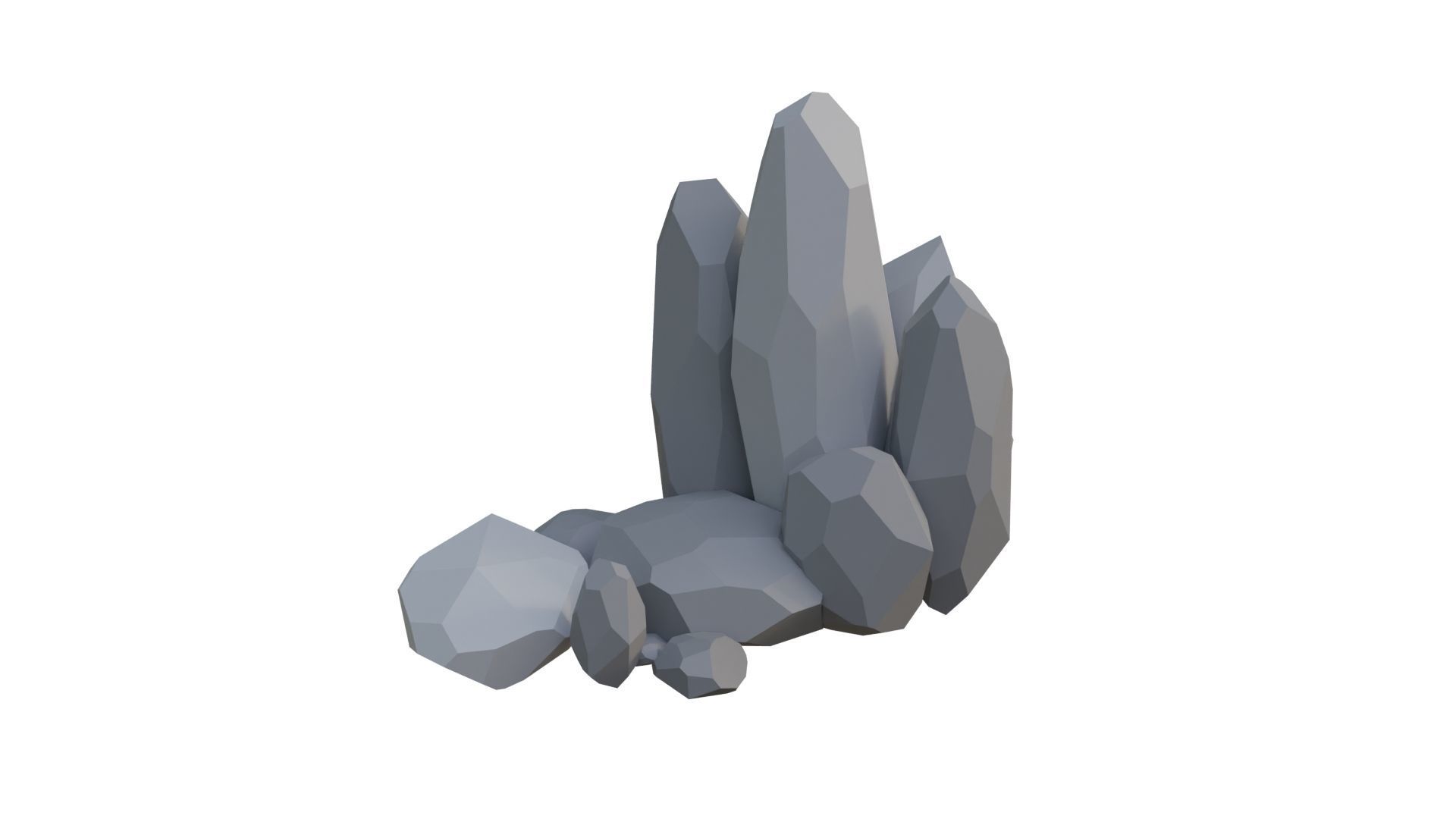 Low Poly Stone and Rock Mega pack Low-poly 3D model_7