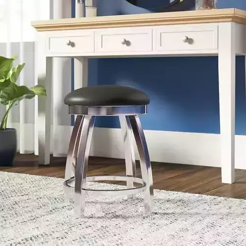 Misha Tall Steel Vanity Stool - 2 Colour