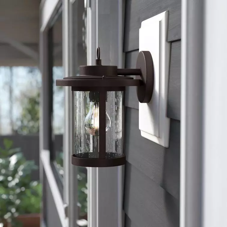 Sandin Seeded Glass Outdoor Sconce - 2 Colour 3D model_0