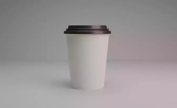 model of a coffee cup with a lid
