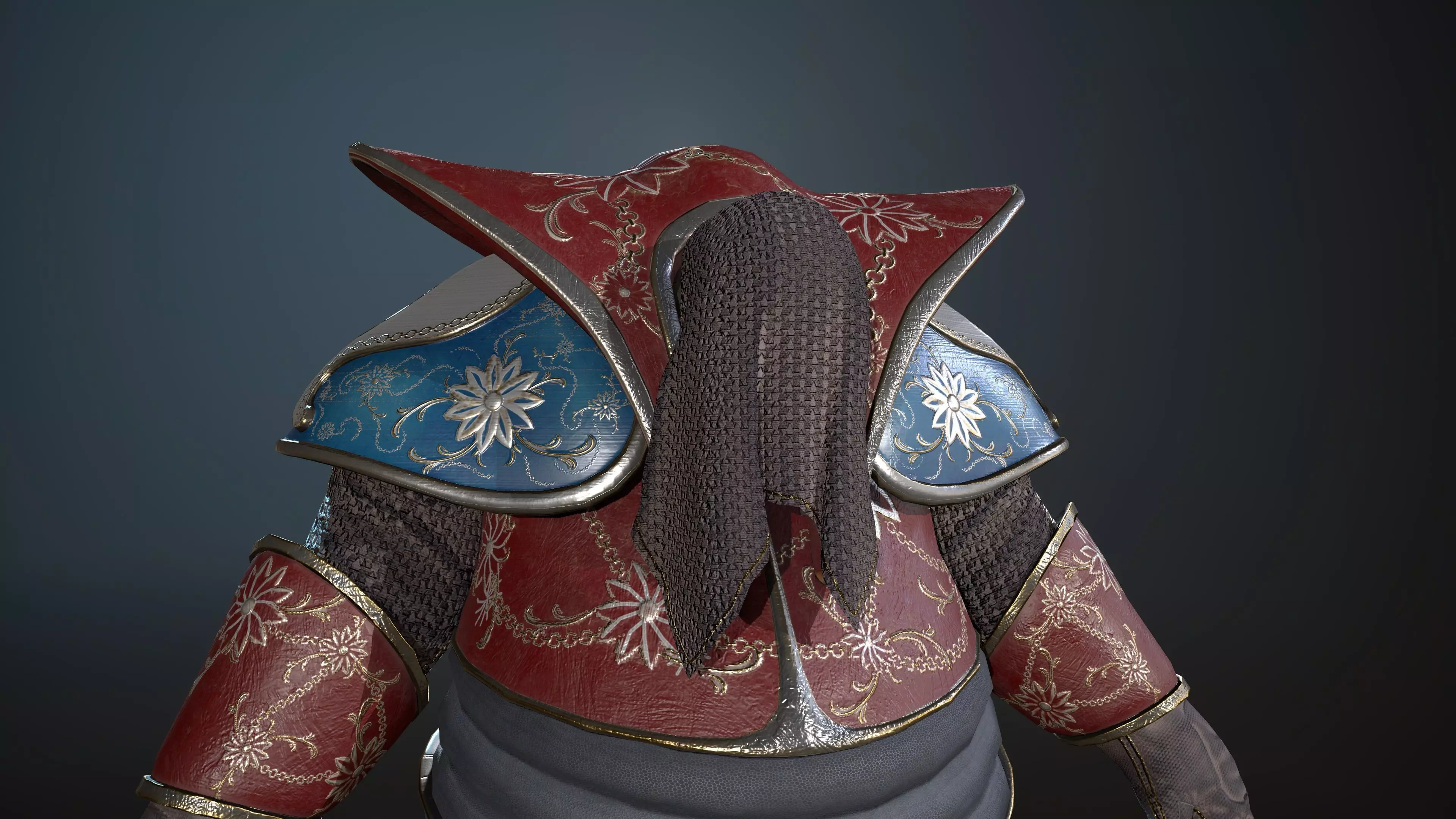 Sentinel knight in armor Low-poly 3D model_0