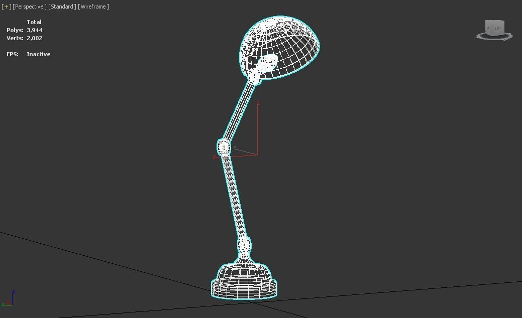 Low poly Table Lamp Low-poly 3D model_4