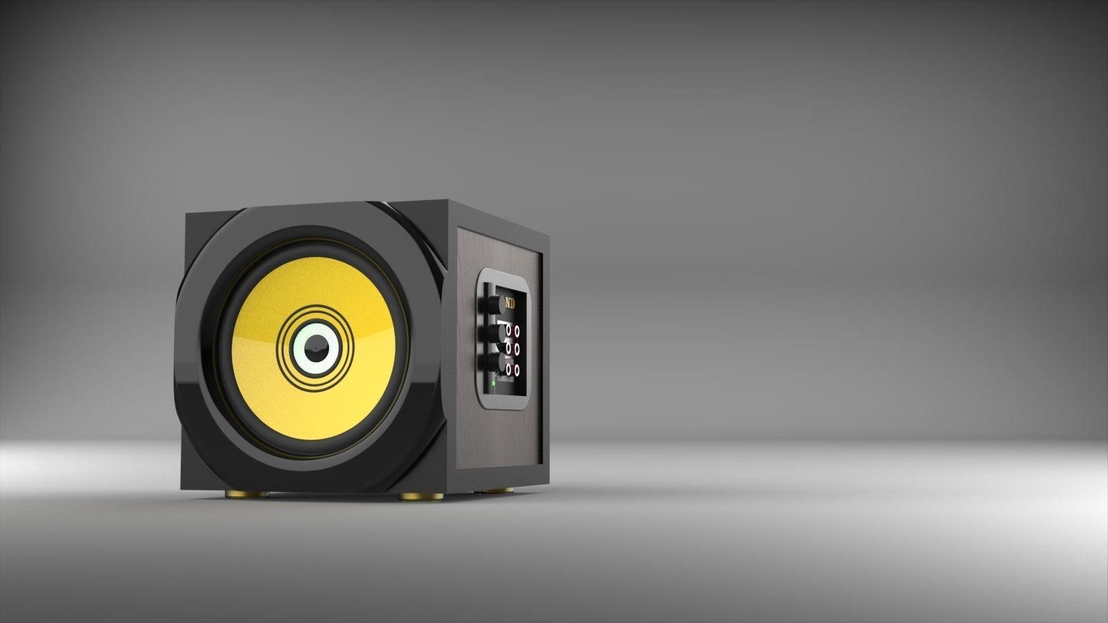 Desktop speaker V2 3D model_1