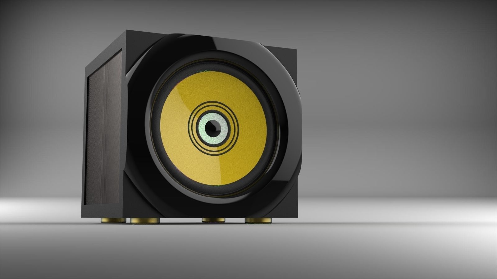 Desktop speaker V2 3D model_4