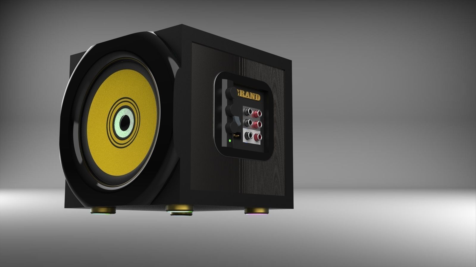 Desktop speaker V2 3D model_11