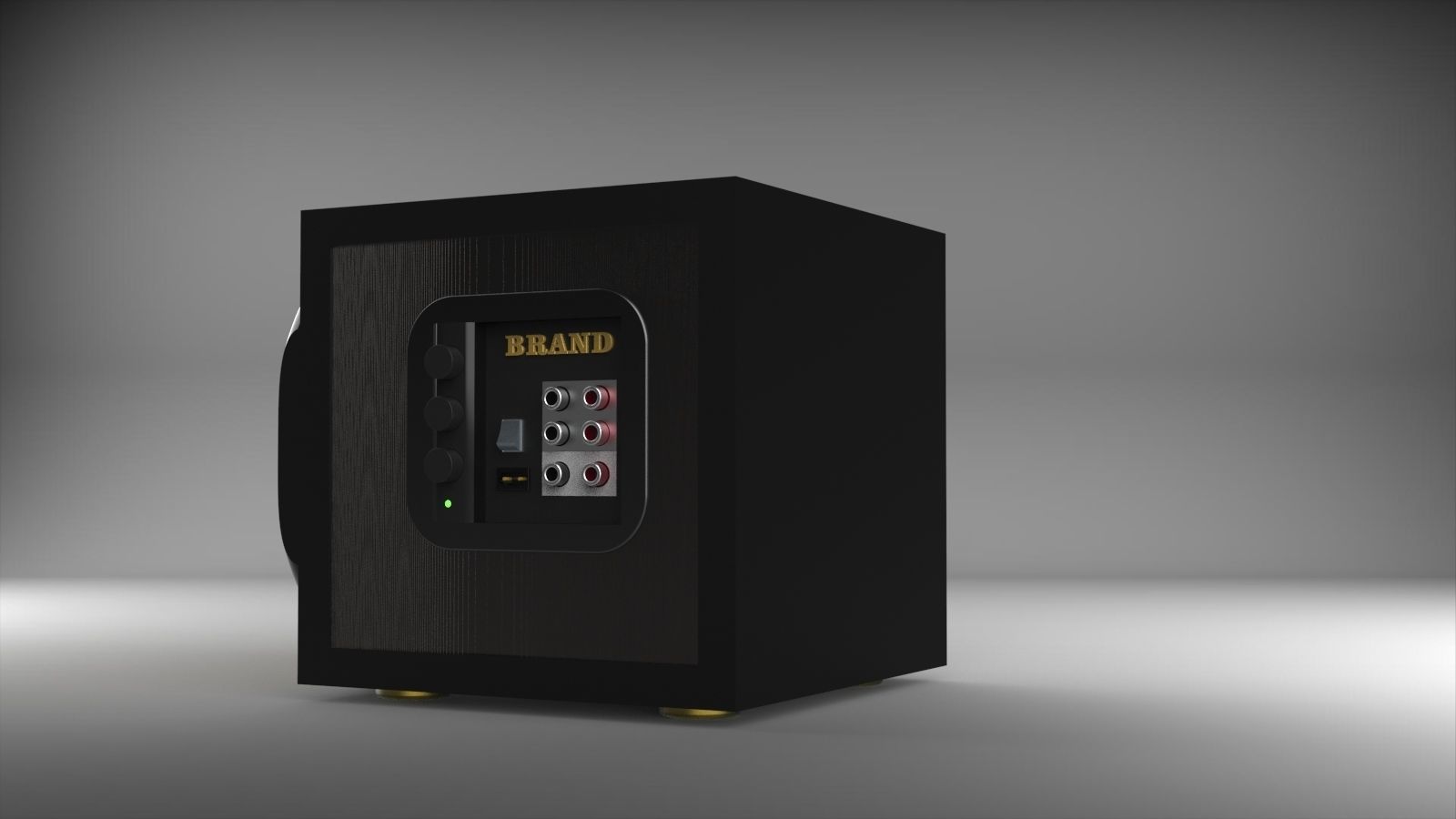 Desktop speaker V2 3D model_2
