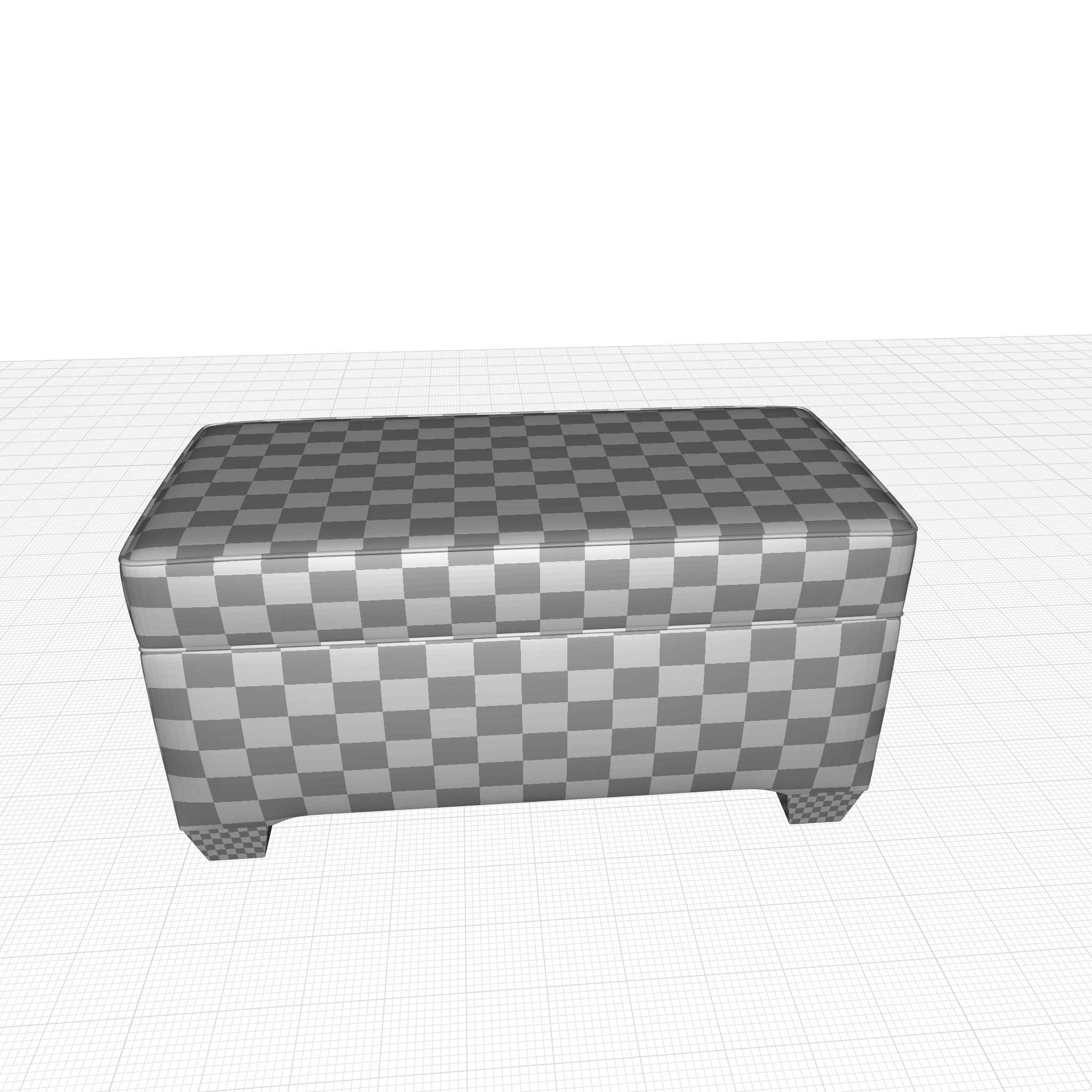 Hada Rectangle Storage Ottoman  3D model_4
